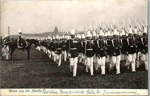 56950 - Deutschland - Berlin , Gruss von der Parade - nicht gelaufen 1906