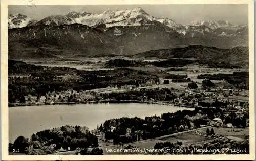 56984 - Kärnten - Velden , am Wörthersee mit dem Mittagskogel , Panorama - gelaufen 1932