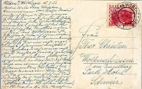 56984 - Kärnten - Velden , am Wörthersee mit dem Mittagskogel , Panorama - gelaufen 1932