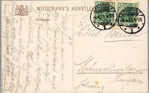 56994 - Deutschland - Konstanz , Künstlerkarte , C. F. Wiedemann - gelaufen 1913