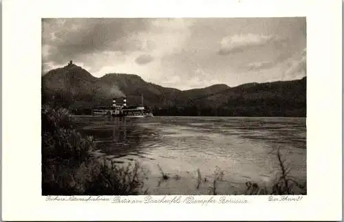 57006 - Deutschland - Drachenfels , Dampfer Borussia , Partie am Drachenfels , Der Rein - nicht gelaufen