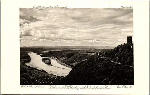 57007 - Deutschland - Rhöndorf , Blick von der Wolkenburg auf Röhndorf und Rhein , Insel Grafenwerth , Nonnenwerth - nicht gelaufen