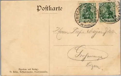 57019 - Deutschland - Friedrichshafen , Königliches Schloss , Speisesaal - gelaufen 1906