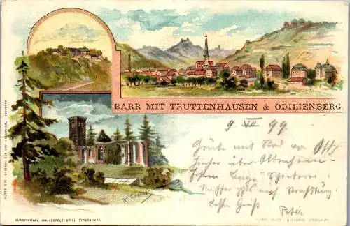 57024 - Frankreich - Barr , Truttenhausen u. Odilienberg - gelaufen 1899