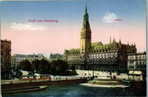 57028 - Deutschland - Hamburg , Rathaus , Panorama - nicht gelaufen