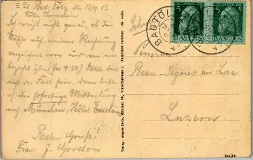 57052 - Deutschland - Lenggries , a. Isar mit Geierstein - gelaufen 1913