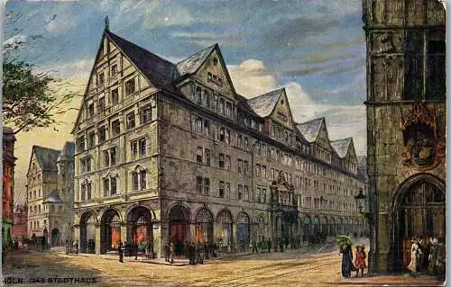 57054 - Künstlerkarte - Köln , Das Stadthaus , Paul Geissler - nicht gelaufen