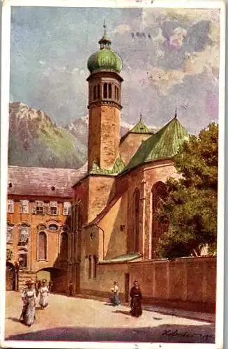 57065 - Künstlerkarte - Innsbruck , Hofkirche , Hofecker - gelaufen 1919