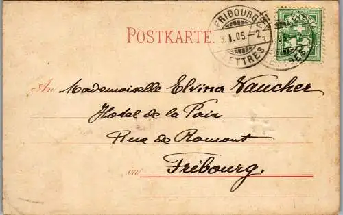 57067 - Deutschland - Briefmarken , Die ersten Briefmarken von Bayern - gelaufen 1905