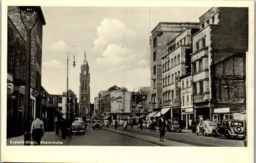 57069 - Deutschland - Krefeld Rhein , Rheinstraße , VW Käfer - gelaufen 1951