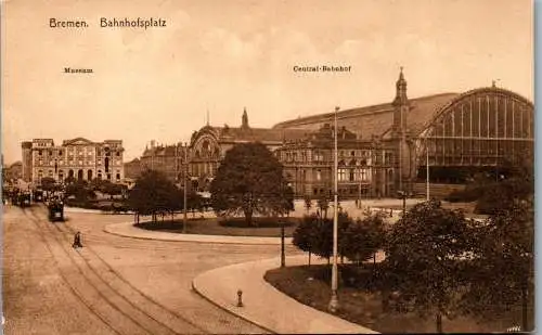 57083 - Deutschland - Bremen , Bahnhofsplatz , Museum , Central Bahnhof - nicht gelaufen