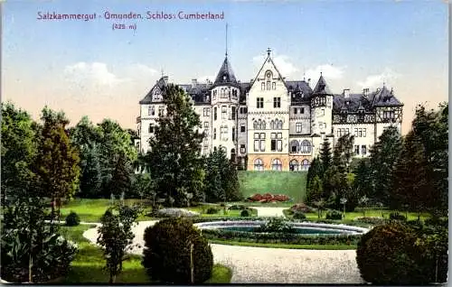 57089 - Oberösterreich - Gmunden , Schloss Cumberland , Salzkammergut - nicht gelaufen 1913