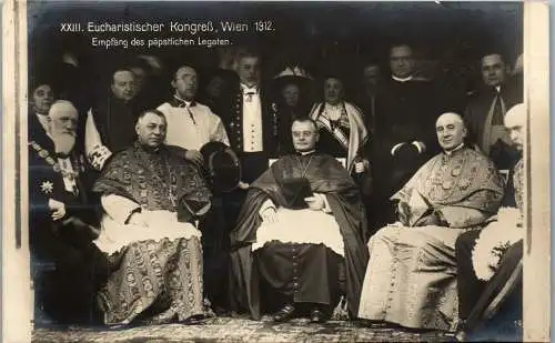 57096 - Wien -  , XXIII Int. Eucharistischen Kongress , Empfang des päpstlichen Legaten , Papst - gelaufen 1912