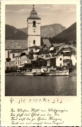 57098 - Oberösterreich - St. Wolfgang , Im Weißen Rössl am Wolfgangsee , Dampfer , Hotel , Schiff - gelaufen 1936