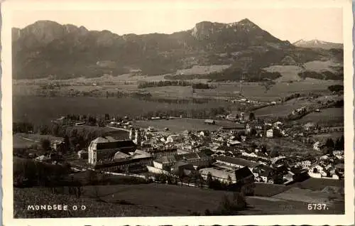 57099 - Oberösterreich - Mondsee , Panorama - gelaufen 1936