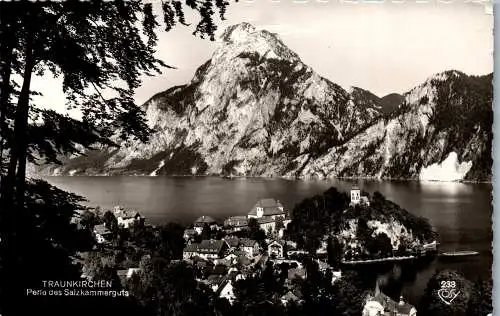 57143 - Oberösterreich - Traunkirchen , Panorama , Traunsee , Salzkammergut - gelaufen