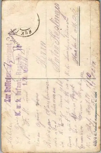 57164 - Tirol - Landeck , Schloß Schroffenstein , Schrofenstein , K. u. K. Infanterie Regiment , Feldpost - gelaufen 1917