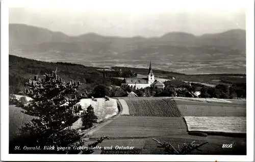 57181 - Niederösterreich - St. Oswald , Blick gegen Gebirgskette und Ötscher - gelaufen 1962