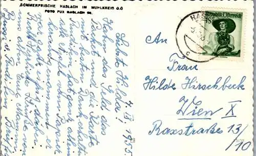 57188 - Oberösterreich - Rohrbach , Haslach , Motiv , Ansicht - gelaufen 1955