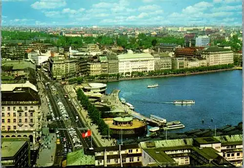 57197 - Deutschland - Hamburg , Jungfernsteig und Binnenalster - nicht gelaufen