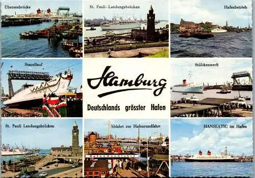 57203 - Deutschland - Hamburg , Hafen , Hanseatic , Stülckenwerft , Stapellauf , Landungsbrücken - nicht gelaufen