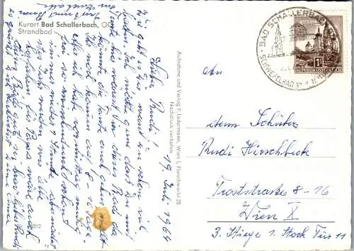 57218 - Oberösterreich - Bad Schallerbach , Strandbad , Schwimmbad , Freibad - gelaufen 1964