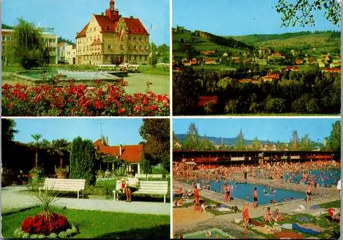 57220 - Oberösterreich - Bad Schallerbach , Schwimmbad , Strandbad , Mehrbildkarte - gelaufen 1964