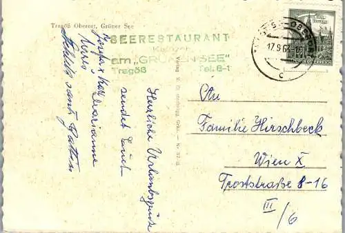 57237 - Steiermark - Tragöß , Oberort , Grüner See - gelaufen 1963