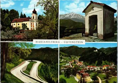 57239 - Niederösterreich - Gutenstein , Mariahilfberg , Mehrbildkarte , Höhenstraße , Blick gegen Schneeberg - nicht gelaufen