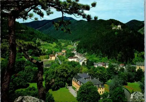 57242 - Niederösterreich - Gutenstein , Blick auf die Ruine , Panorama - nicht gelaufen