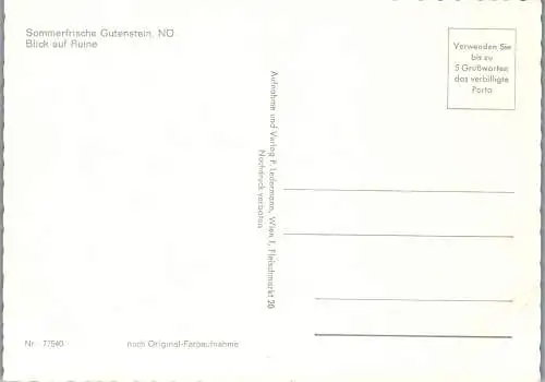 57242 - Niederösterreich - Gutenstein , Blick auf die Ruine , Panorama - nicht gelaufen