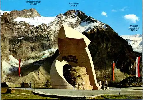 57253 - Salzburg - Kaprun , Tauernkraftwerke Mooserboden mit Heidenstein und Denkmal - nicht gelaufen