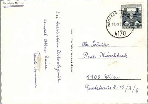 57263 - Oberösterreich - Haslach , Bärenstein - gelaufen 1966