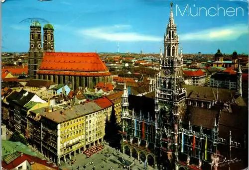 57270 - Deutschland - München , Frauenkirche , Rathaus , Marienplatz , Theatinerkirche - gelaufen 1992