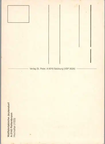 57310 - Kirchen - Pottenbrunn , Wallfahrtskirche Jeutendorf , Hochaltar - nicht gelaufen
