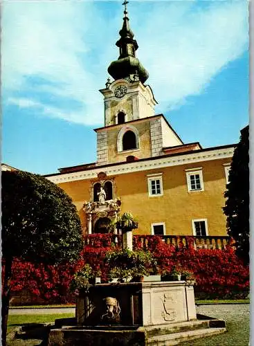 57354 - Oberösterreich - Aigen , Schlägl , Prämonstratenser Chorherrenstift , Großer Hof , Brunnen - nicht gelaufen