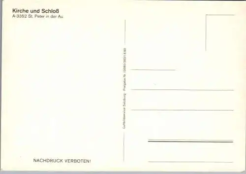 57363 - Niederösterreich - St. Peter in der Au , Kirche und Schloß - nicht gelaufen