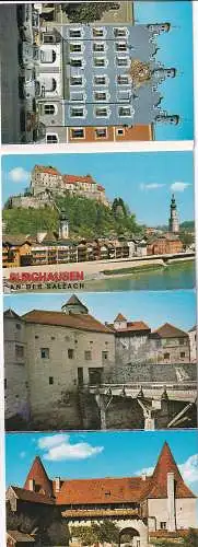 57392 - Leporello - Burghausen , an der Salzach , 9 Aufnahmen - nicht gelaufen