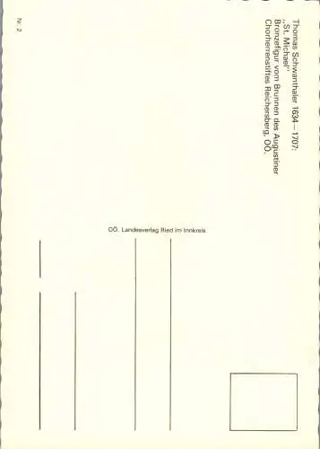 57398 - Schöne Künste - Skulpturen , Thomas Schwanthaler , St. Michael , Bronzefigur , Chorherrenstift Reichersberg - nicht gelaufen