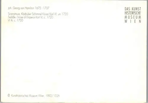 57419 - Künstlerkarte - Joh. Georg von Hamilton , Scarramuie , Kladruber Schimmel Kaiser Karl VI - nicht gelaufen