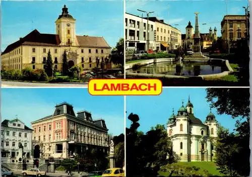 57449 - Oberösterreich - Lambach , Benediktinerstift , Mehrbildkarte , Traun - nicht gelaufen