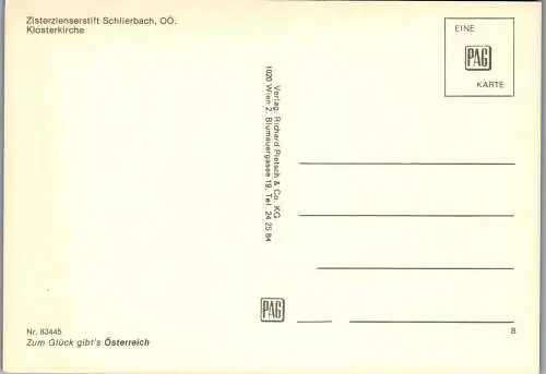 57467 - Kirchen - Schlierbach , Zisterzienserstift Klosterkirche - nicht gelaufen
