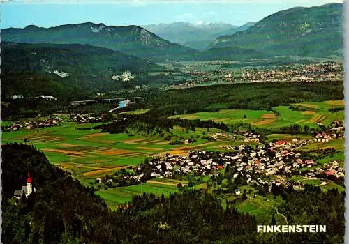 57472 - Kärnten - Finkenstein , mit Kanzianibergkirche , Panorama - nicht gelaufen