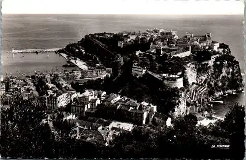 57473 - Monaco -  , Vue d'ensemble du Rocher et la Condamine - gelaufen 1955