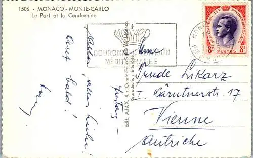 57474 - Monaco - Monte Carlo , Le Port et la Condamine - gelaufen 1955