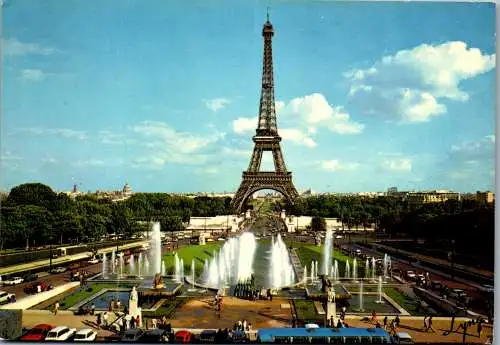 57501 - Frankreich - Paris , La Tour Eiffel et les Jardins du Trocadero - gelaufen 1983