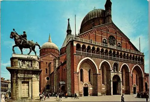 57503 - Italien - Padova , Monumento al Gattamelata e Basilica del Santo - gelaufen 1986