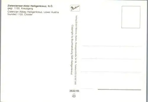 57504 - Kirchen - Heiligenkreuz , Zisterzienser Abtei , Kreuzgang - nicht gelaufen