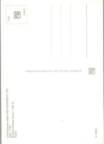 57509 - Kirchen - Heiligenkreuz , Zisterzienser Abtei , Byzantinisches Kreuz - nicht gelaufen