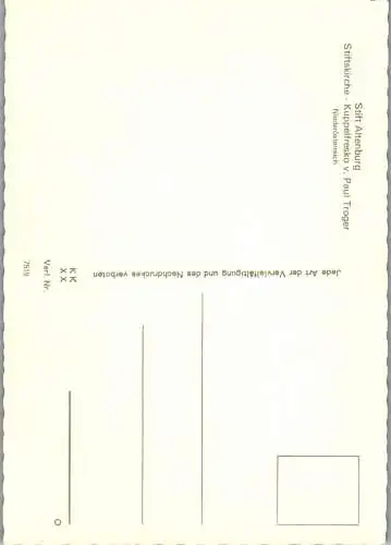 57545 - Niederösterreich - Altenburg , Stift , Stiftskirche , Kuppelfresko v. Paul Troger - nicht gelaufen